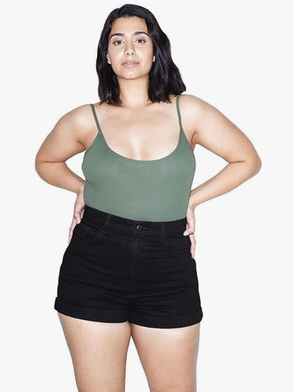 American Apparel High Waisted Cuff Shorts